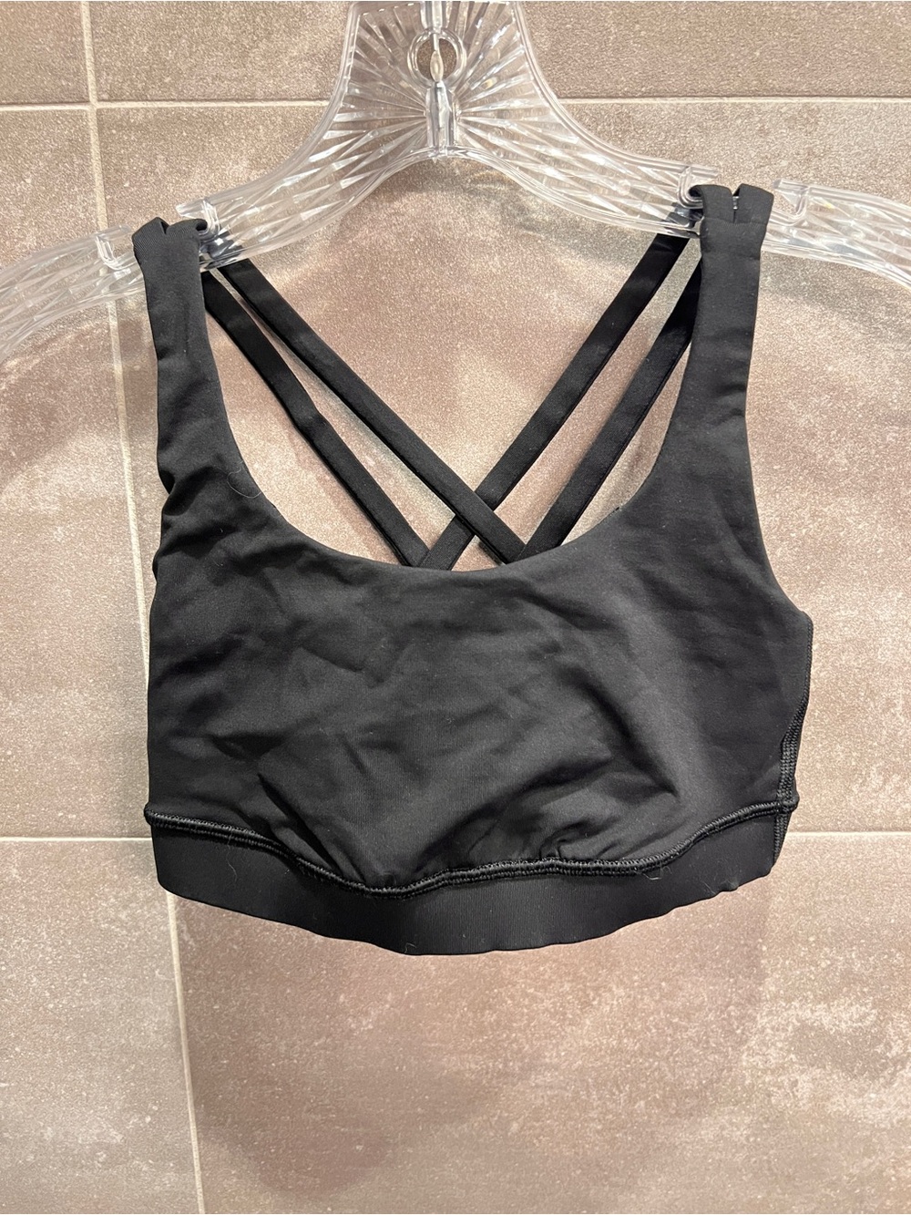Black Crisscross Strappy Sports Bra